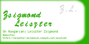 zsigmond leiszter business card